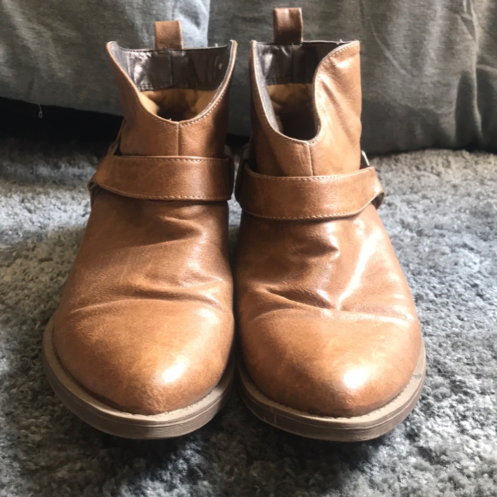 Brown Leather Booties